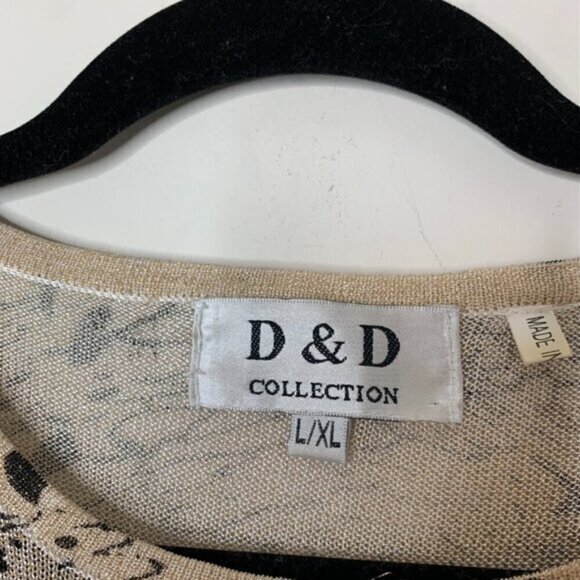 Women's D&D Collection Top Vintage 90s 2000s Animal Print Long Sleeve Size L/XL - Picture 6 of 7